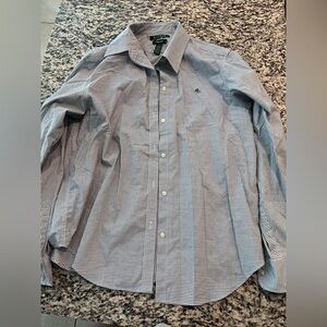 Ralph Lauren Black and White Casual Button Down Shirt